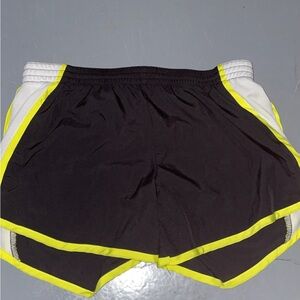 Augusta Sportswear Black and White Athletic Shorts with Yellow Trim small